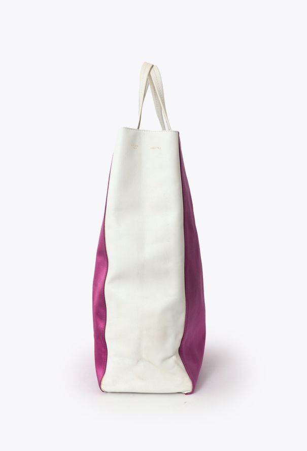 Céline Resort 2012 Fuchsia & White Vertical Tote Bag - 6