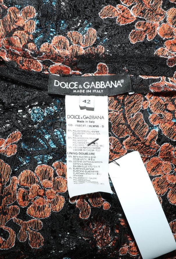 Dolce & Gabbana Floral Lace Shift Dress - 5