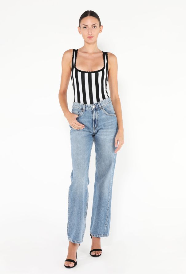 Alaïa Collector S/S 1992 Striped Bodysuit - 4