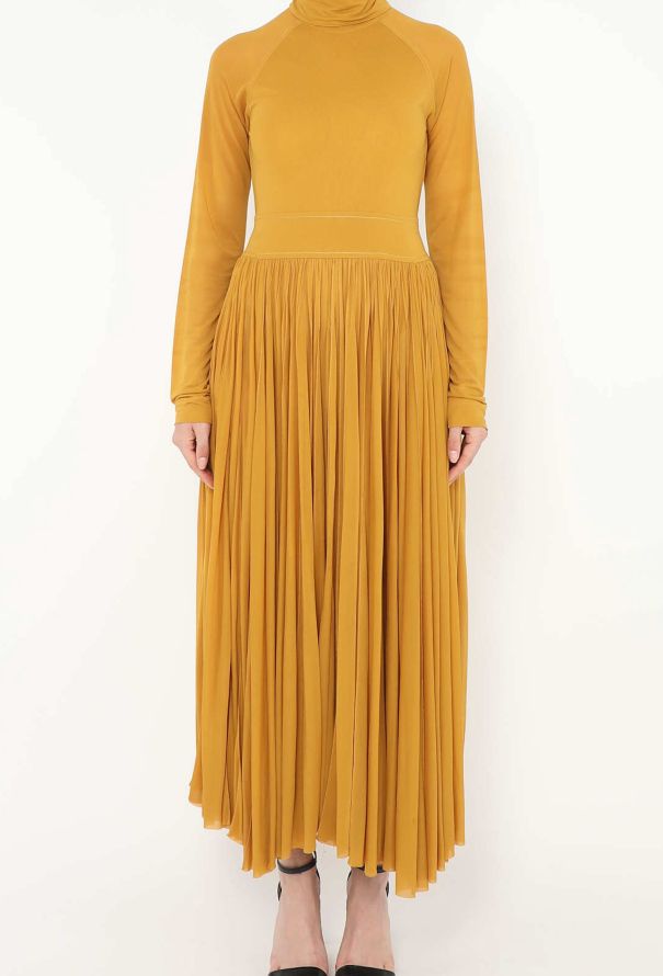 Céline Pleated High-Neck Dress - 3 Céline Pleated High-Neck Dress - 3