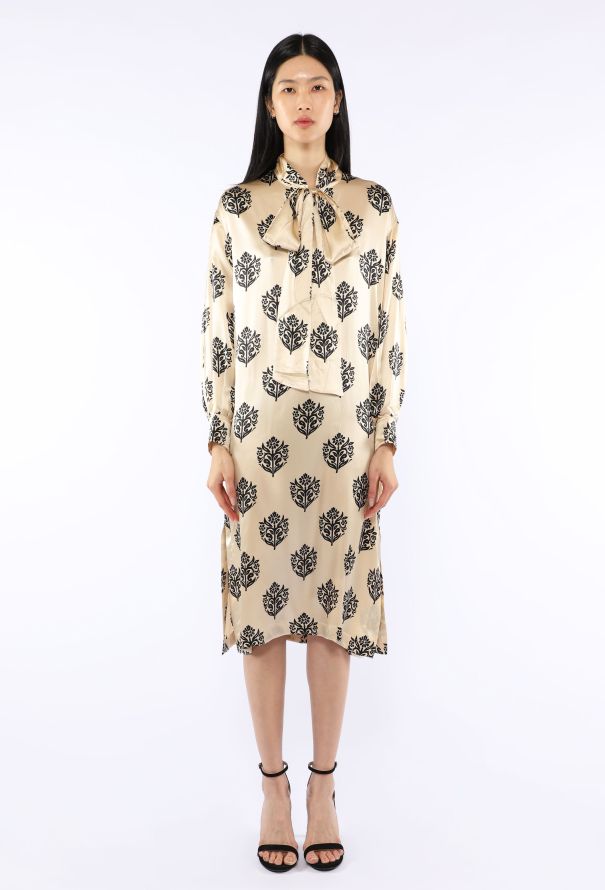 Céline Silk Printed Lavallière Dress, 2013 - 1