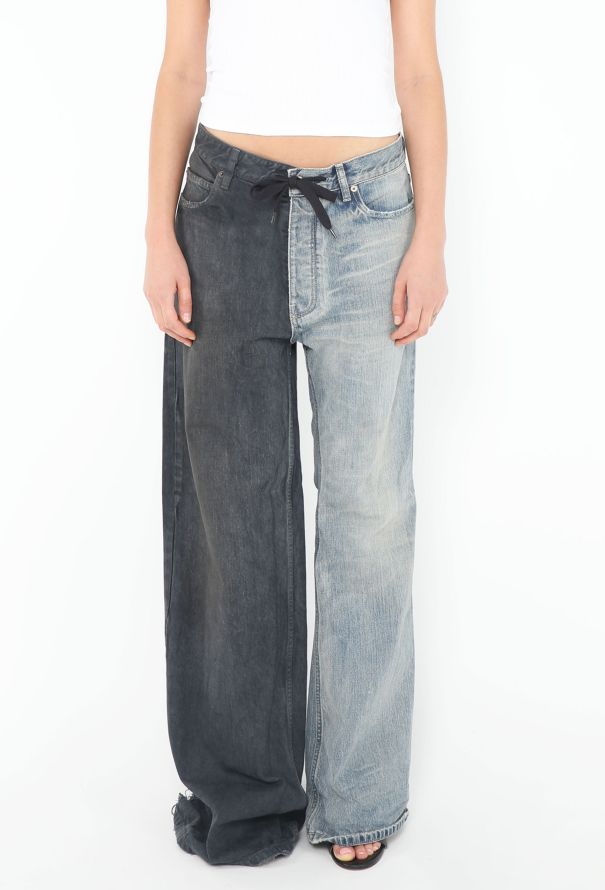 Balenciaga S/S 2024 Two-Tone Drawstring Jeans - 3