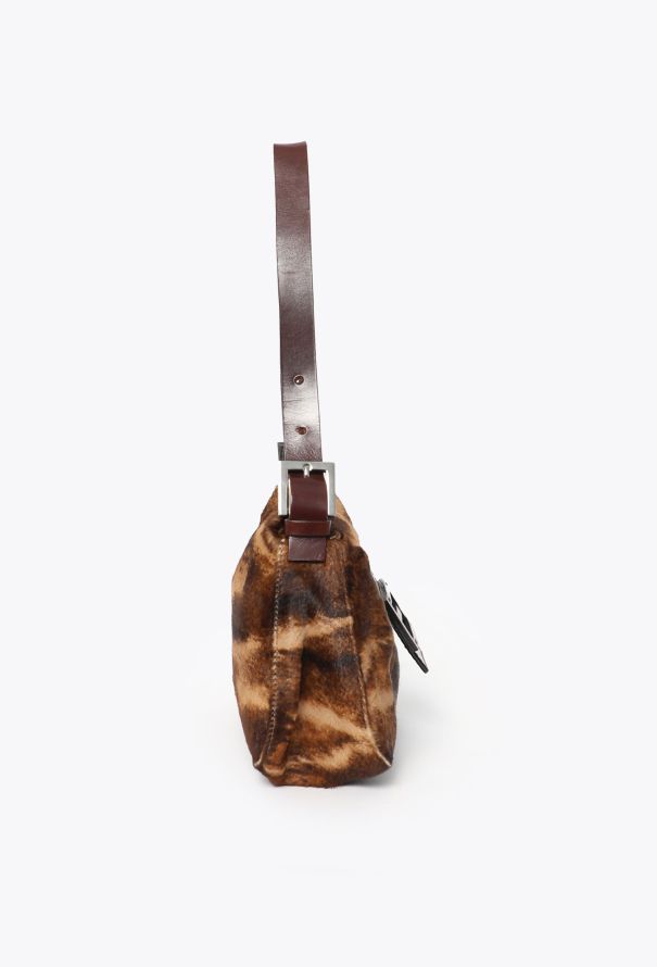 Fendi RARE Double Flap Pony Hair Baguette Bag - 4