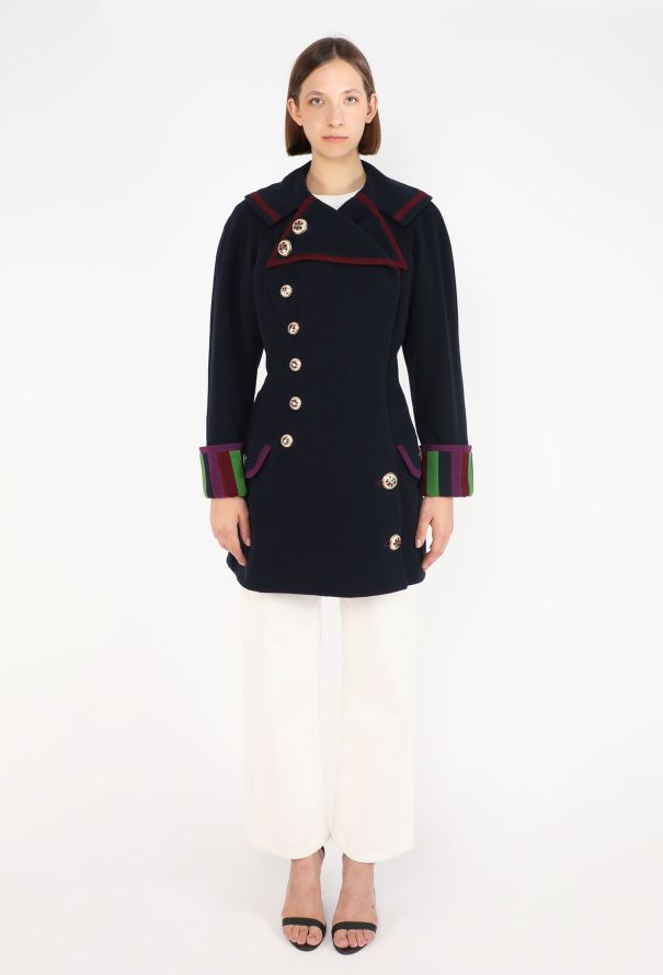 Gianni Versace Cashmere Sailor Peacoat, Fall 1993 - 3