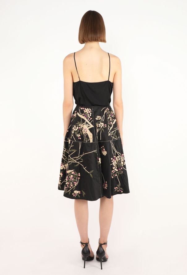Dries Van Noten Floral Embroidered Flared Skirt - 5