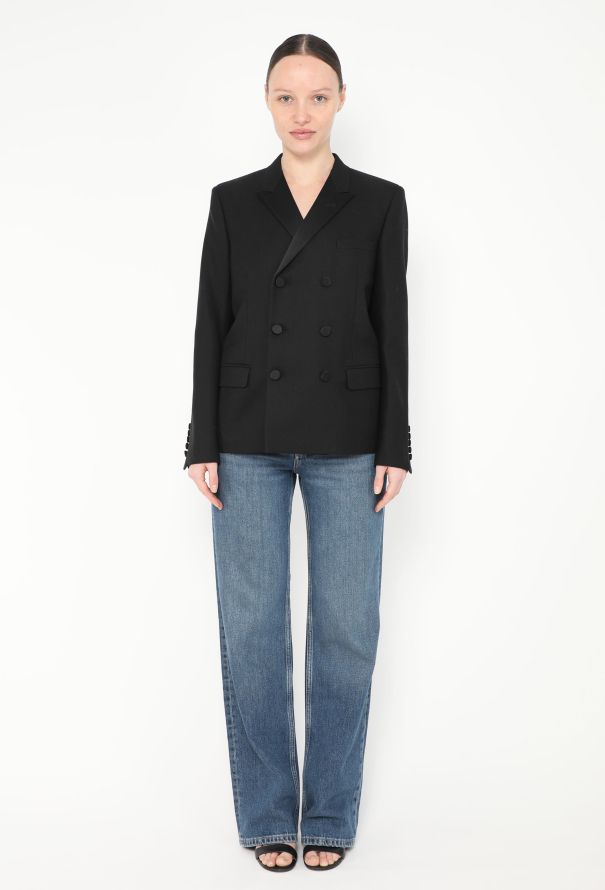 Saint Laurent Double-Breasted Smoking Blazer - 3 Saint Laurent Double-Breasted Smoking Blazer - 3