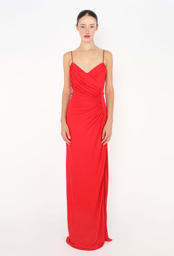 Azzaro Chiffon Sash Bustier Gown - 3