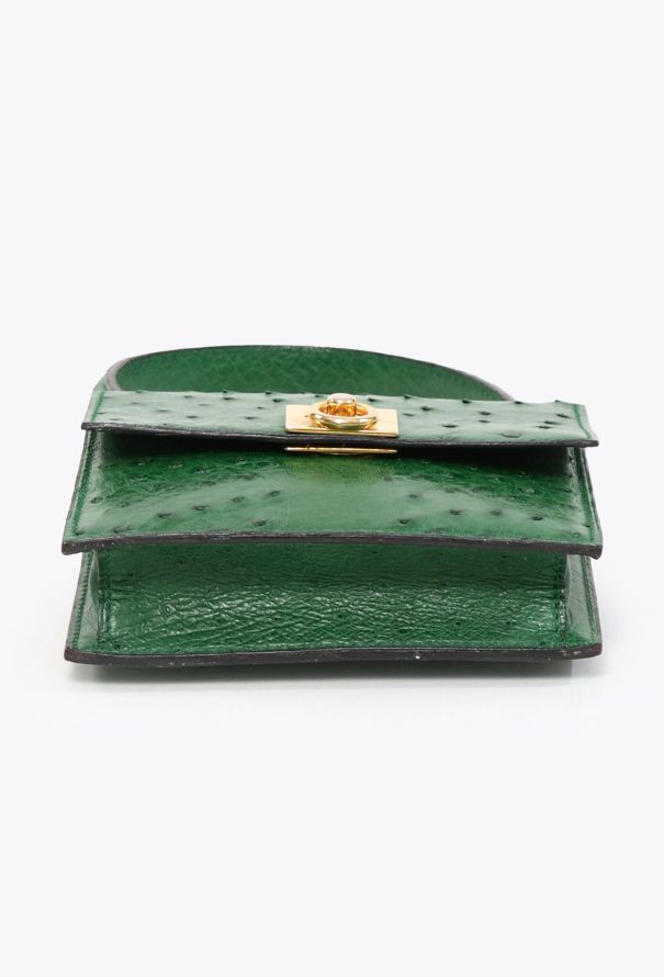 Céline Vintage Small Ostrich Top Handle Bag - 6