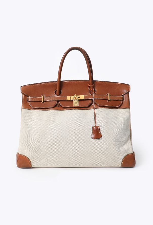 Hermès Vintage Barenia & Toile H Birkin 40 - 1