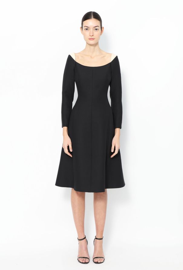 Valentino F/W 2013 Flared Boat Neck Dress - 1