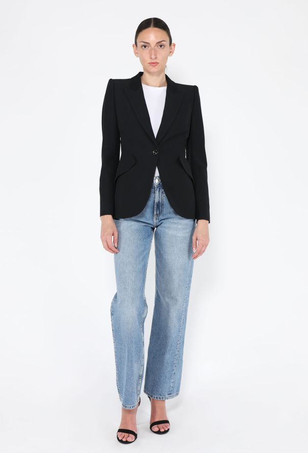 Alexander McQueen Leaf Crêpe Tailored Blazer, 2022 - 3