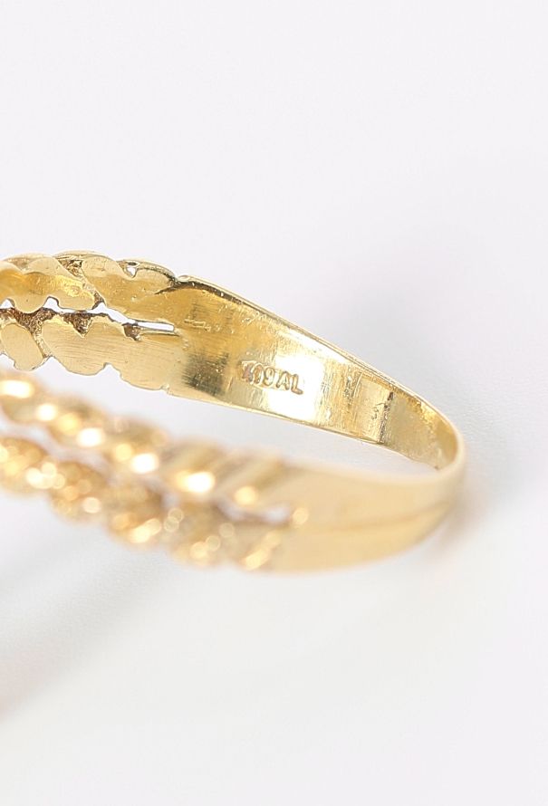 Vintage Fine Jewelry 18k Yellow Gold, Platinum & Diamond Twisted Ring - 6 Vintage Fine Jewelry 18k Yellow Gold, Platinum & Diamond Twisted Ring - 6