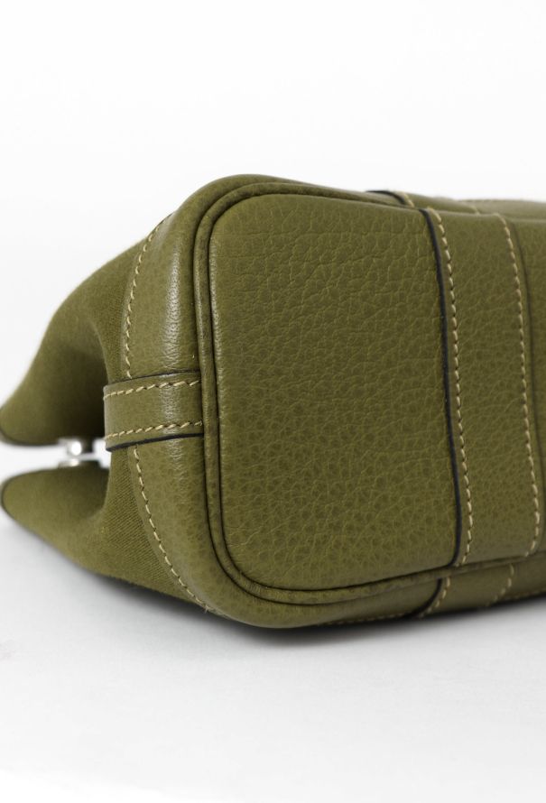 Hermès Canvas & Négonda Garden Party Clutch - 9