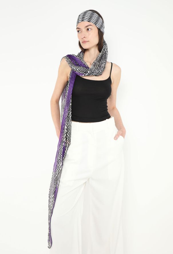 Missoni Geometric Silk Tie Headband - 1