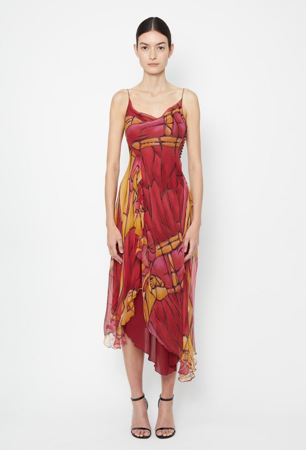 Dior chiffon dress best sale