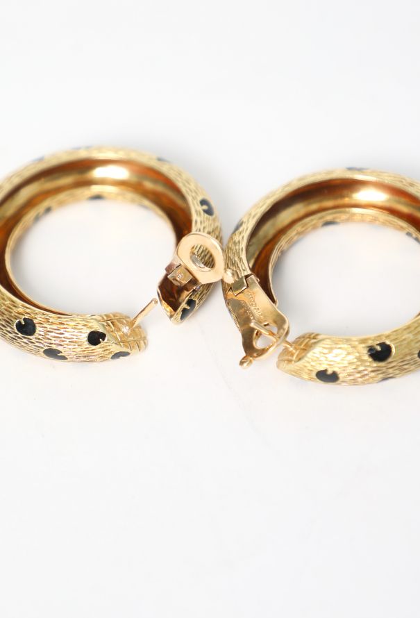 Fred Vintage 'Pattes de Panthère' 18K Yellow Gold Hoop Earrings - 5