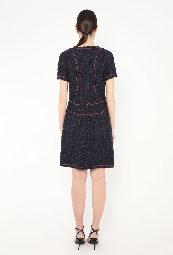 Chanel Iridescent Braided Tweed Dress - 4
