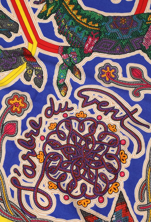 Hermès 2015 'L'Arbre du Vent' 140cm Cashmere Shawl - 4