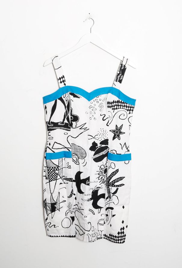 Louis Féraud '80s Linen Beach Dress, Authentic & Vintage