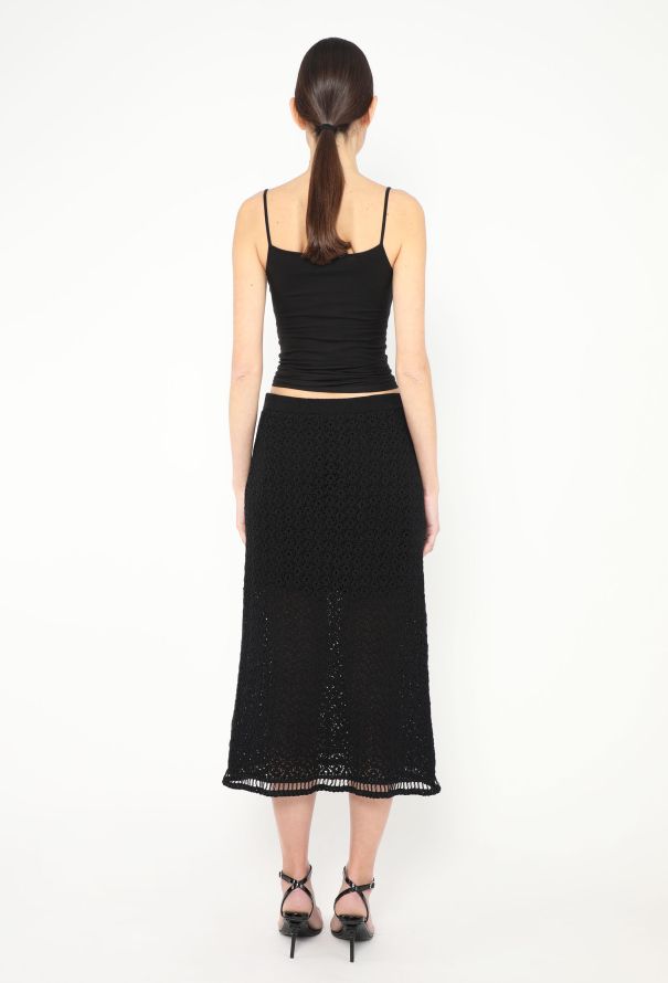 andmary Nana ribbon crochet set Black 黒 ANDMARY】Nana ribbon oneshoulder tops