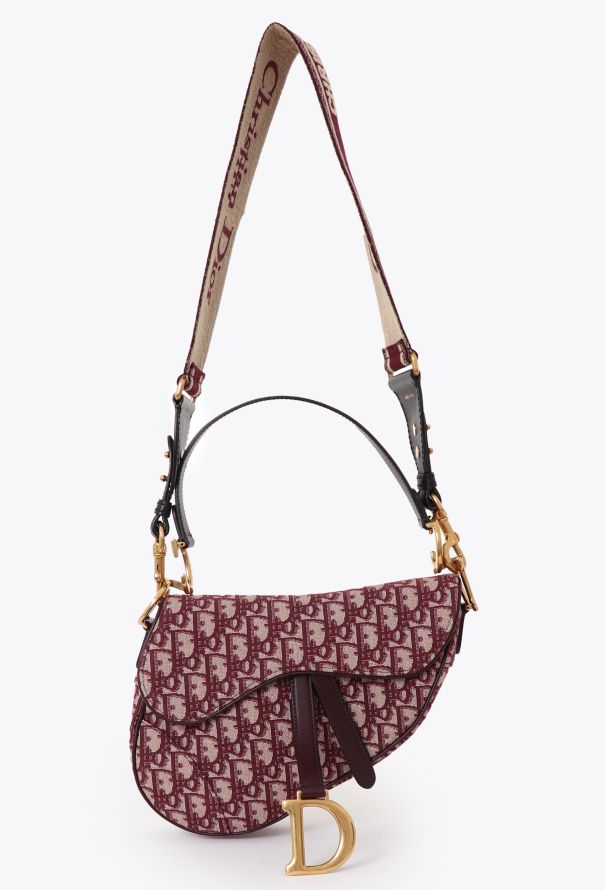 Dior Oblique Medium Red Saddle Bag - 2