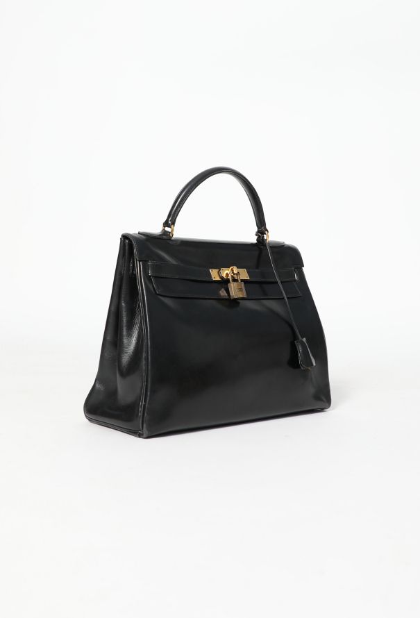 Hermès '70s Black Box Kelly Retourné 32 - 4