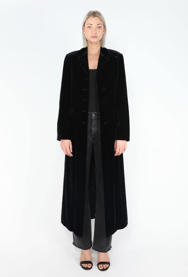 Emporio Armani '80s Velvet Notched Coat - 2