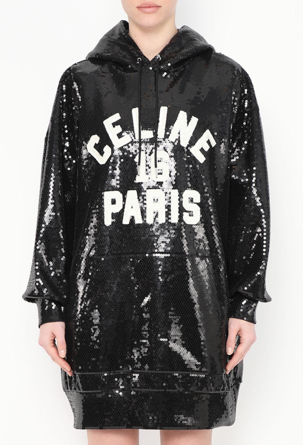 Céline 2022 Iridescent Sequin Varsity Hoodie - 4