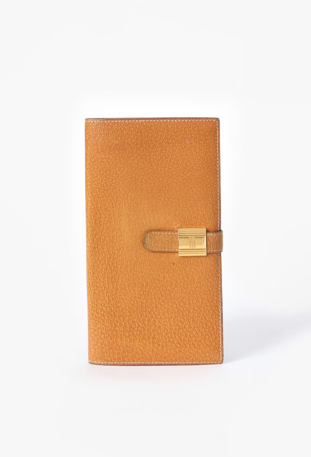 Hermès Rare '90s Gold Peccary Cadenas Wallet - 1