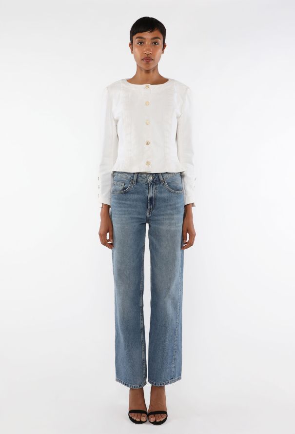 Chanel Classic Denim 'CC' Jacket, 1990s - 3
