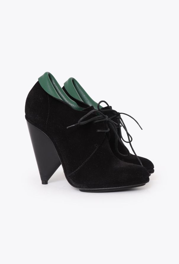Balenciaga Sculpted Suede Derby Boots - 3 Balenciaga Sculpted Suede Derby Boots - 3