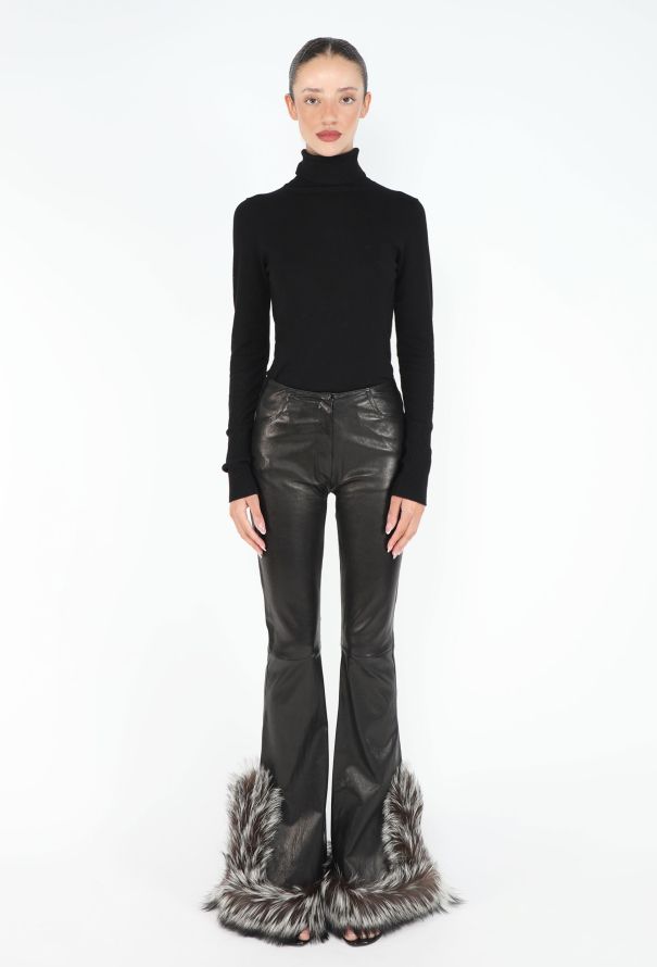 Jitrois '90s Lambskin Fox Fur Pants - 2