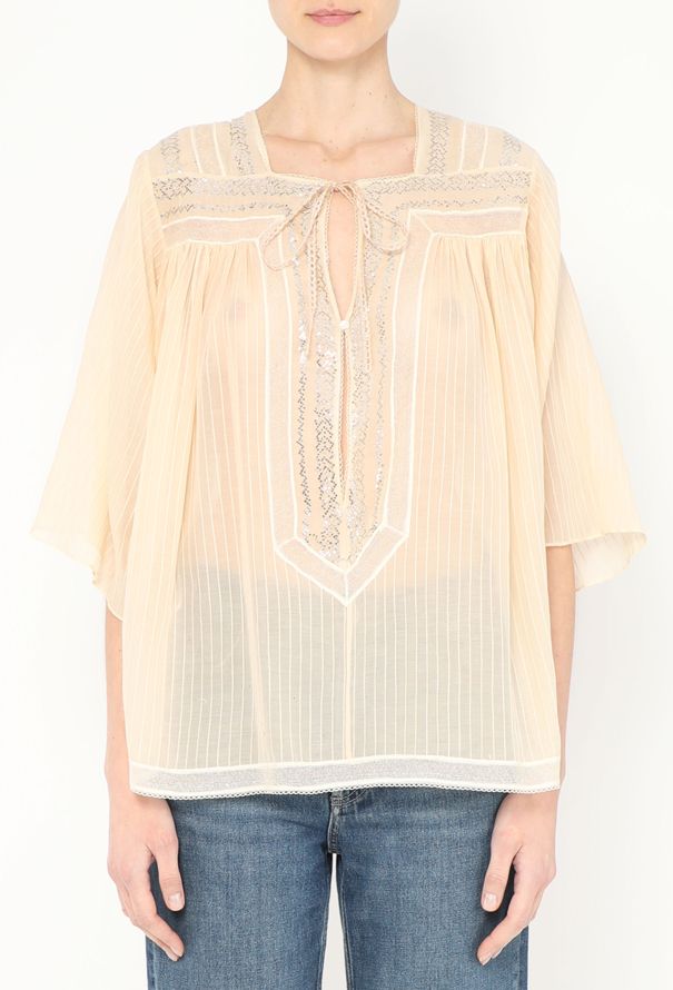Chloé S/S 2005 Embellished Cotton Lace Tunic - 1
