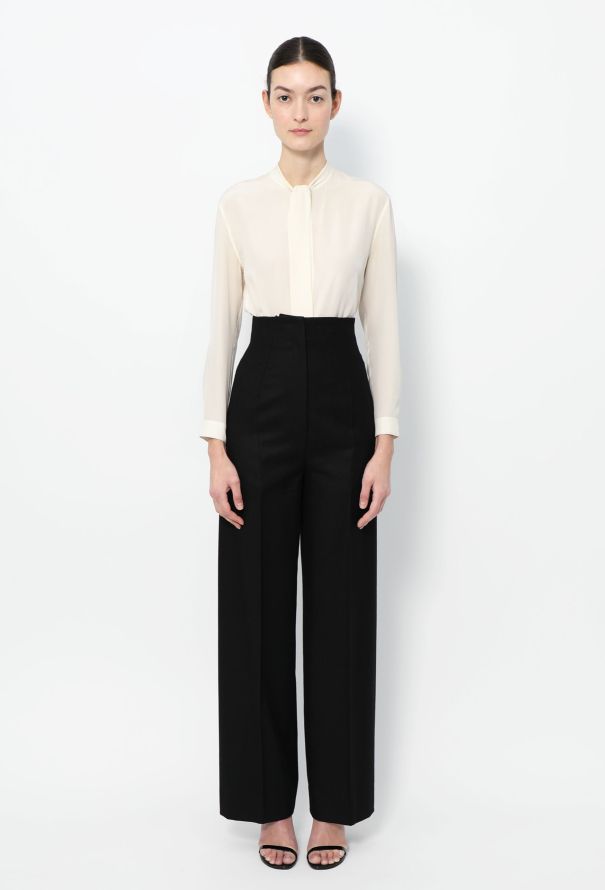 Saint Laurent High-Waisted Straight Trousers - 1