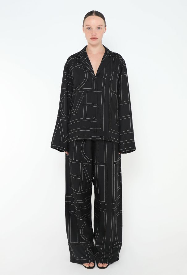 Toteme 2023 Monogram Silk Pajama Set - 1