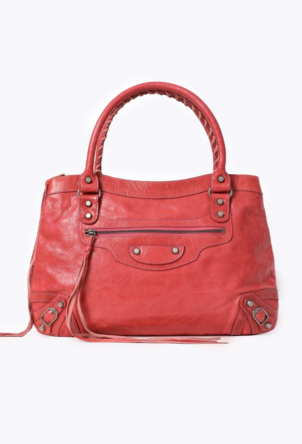 Balenciaga Red Classic City Shoulder Bag - 1
