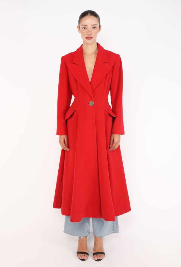 Moschino Flared Hourglass Coat, 1990s - 1