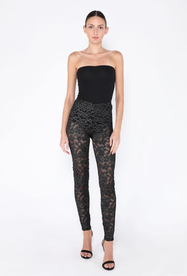 Louis Vuitton S/S 2023 Floral Lace Leggings - 1