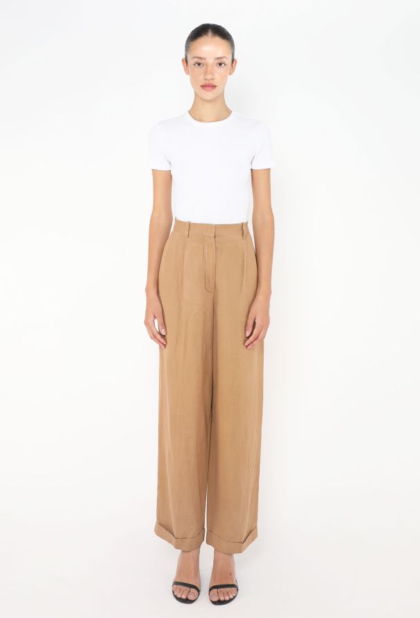 The Row 2022 Cassandra Linen Trousers - 2