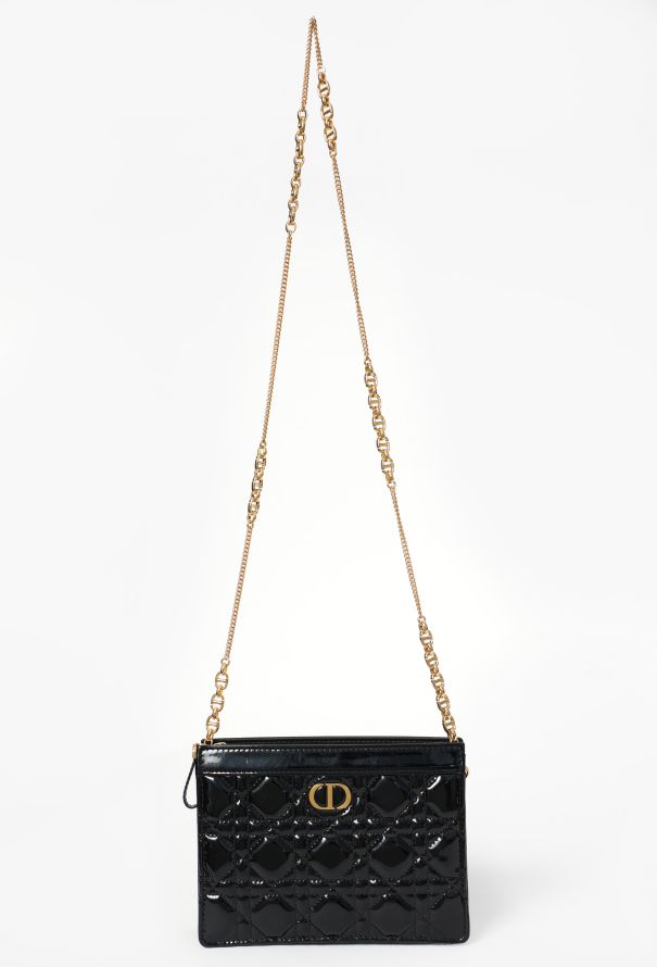 Dior Caro Patent Cannage Pouch - 1
