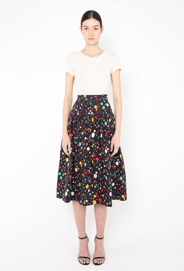 Saint Laurent Vintage Graphic Printed Skirt - 3 Saint Laurent Vintage Graphic Printed Skirt - 3