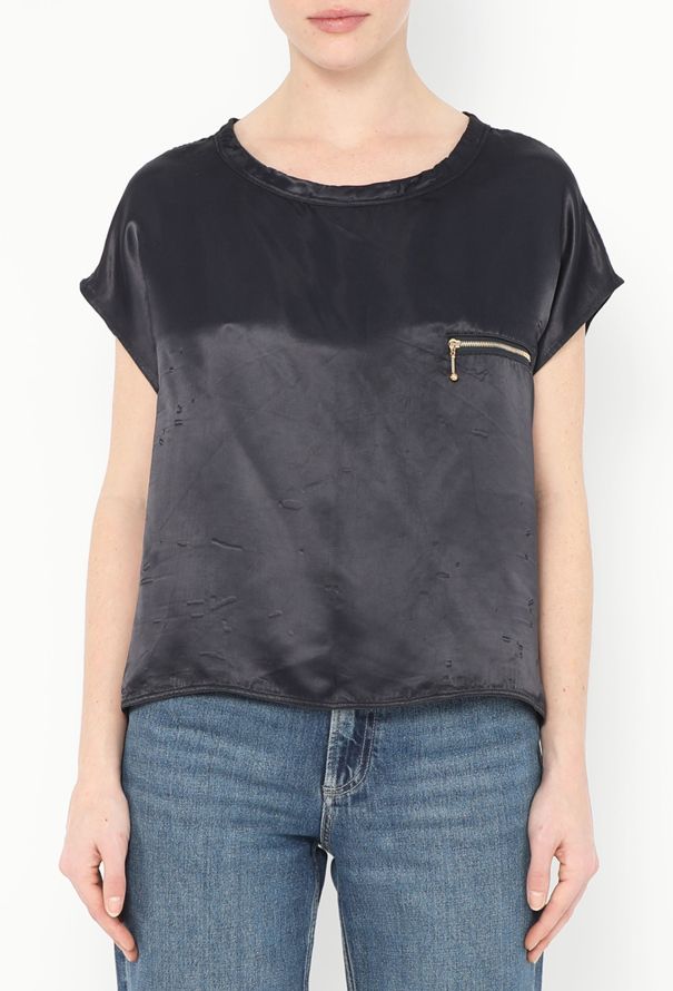 Céline 2010 Zippered Satin Top - 1