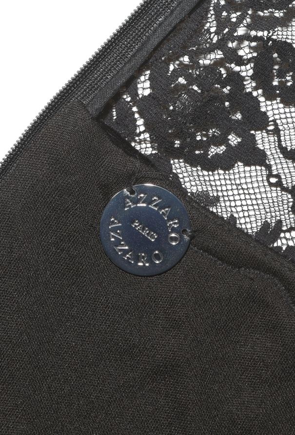 Azzaro Chantilly Off-Shoulder Velvet Gown - 5