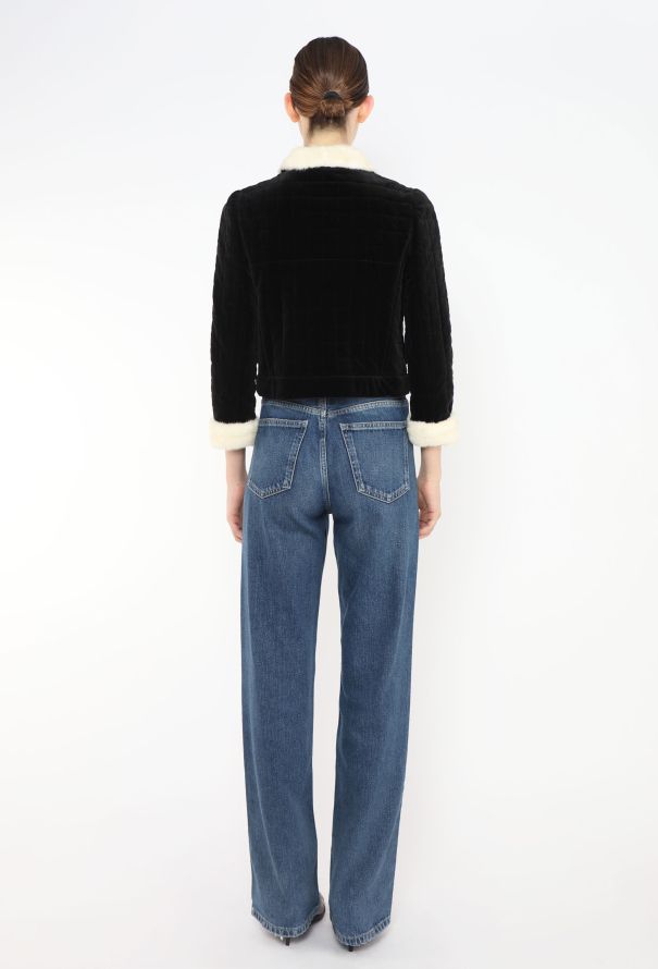 Chanel Velvet Hermine Fur Gripoix Jacket - 4