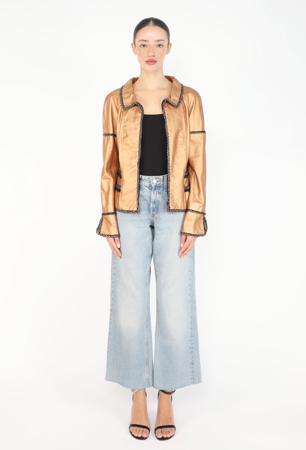Chanel 2005 Metallic Lambskin Jacket - 1