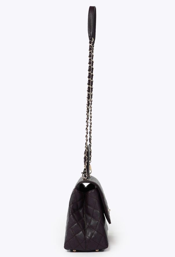 Chanel Classic Medium Dark Prune Coco Handle Flap Bag - 4