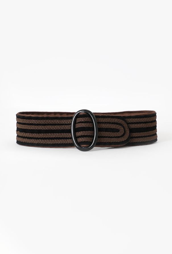 Saint Laurent Vintage Passementerie Suede Belt - 1
