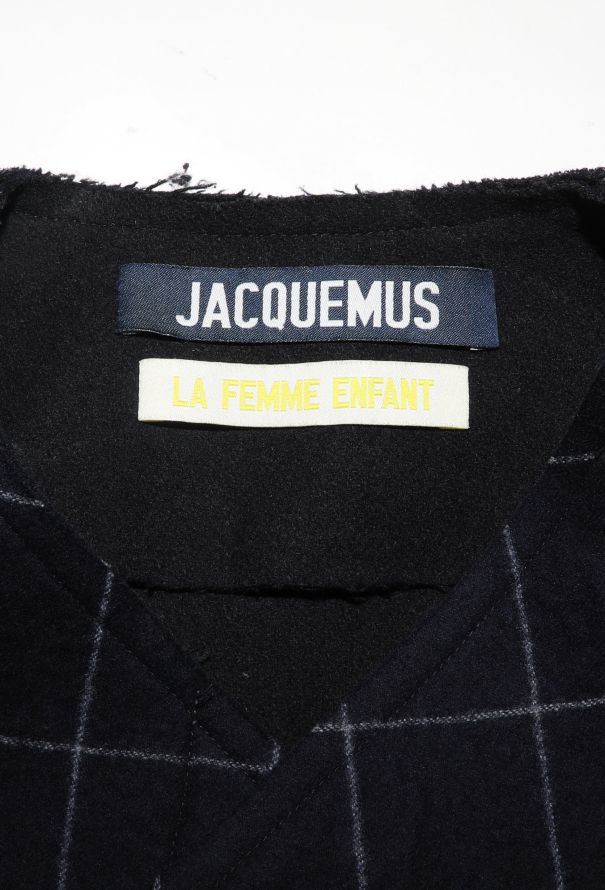 Jacquemus F/W 2014 Checkered Felt Peacoat - 8 Jacquemus F/W 2014 Checkered Felt Peacoat - 8