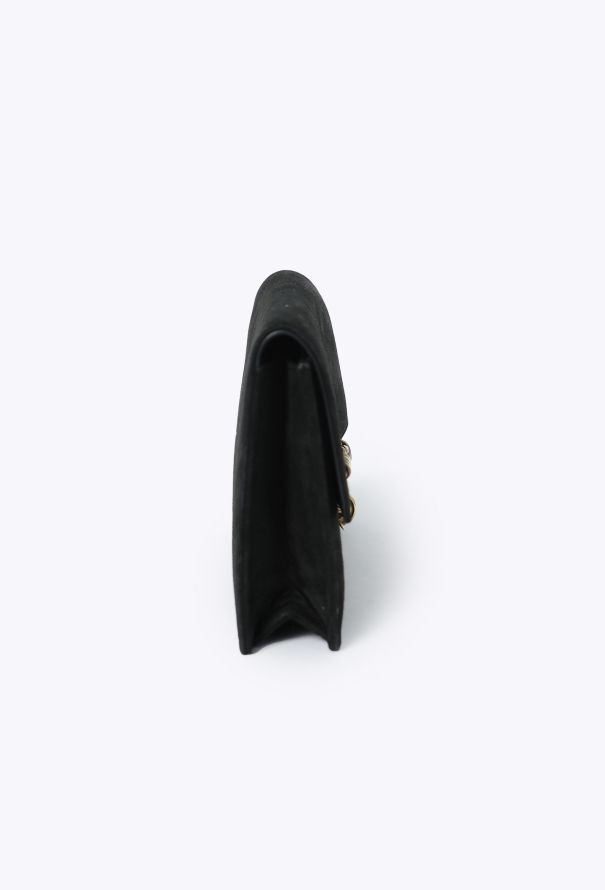 Hermès 1960s Black Suede Cordelière Clutch - 3
