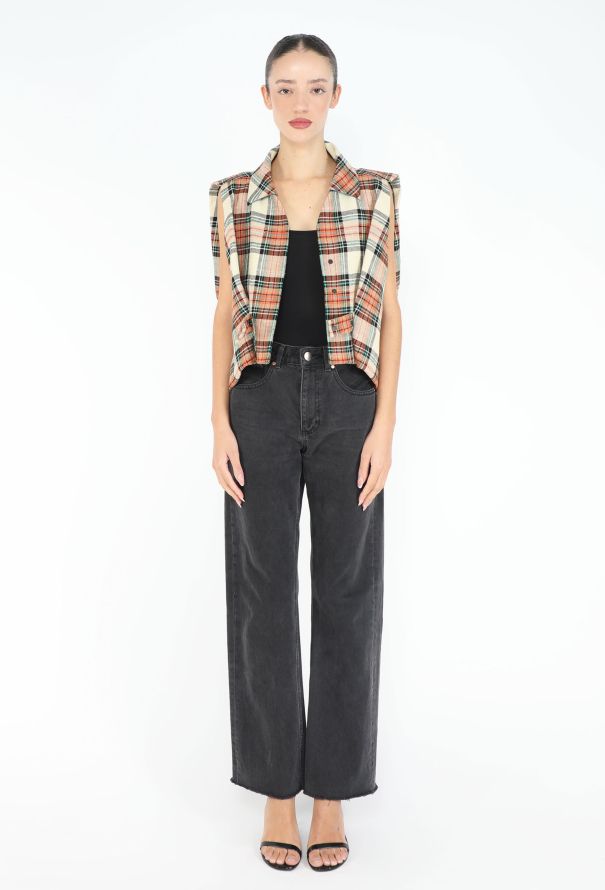 Balenciaga 2008 Tartan Peplum Vest - 3